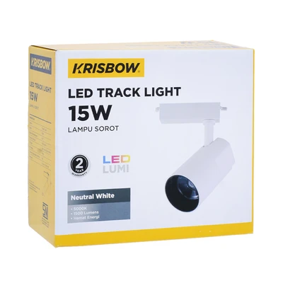 Gambar Krisbow Narrow Lampu Sorot Tracklight 15 Watt Neutral White TM