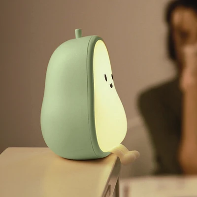 Gambar Eglare Lampu Tidur Rechargeable Pear - Hijau