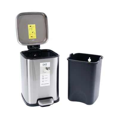 Gambar Eko Stella Tempat Sampah Pedal Stainless Steel 6 Liter - Silver Matt