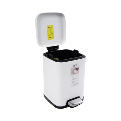 Gambar Eko Stella Tempat Sampah Pedal Stainless Steel 6 Liter - Putih