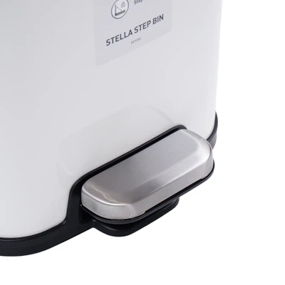 Gambar Eko Stella Tempat Sampah Pedal Stainless Steel 6 Liter - Putih