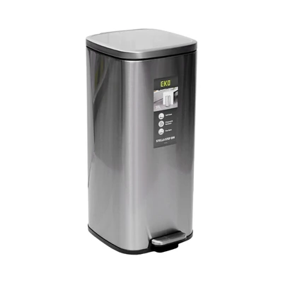 Gambar Eko Stella Tempat Sampah Pedal Stainless Steel 30 Liter - Silver Matt