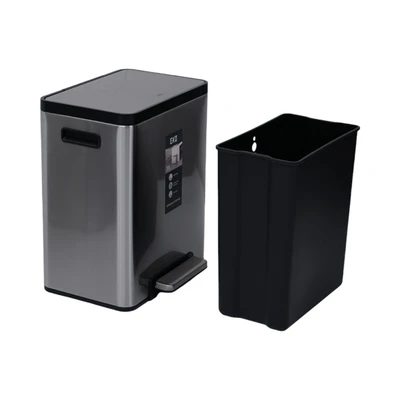 Gambar Eko Ecocasa II Tempat Sampah Pedal Stainless Steel 20 Liter - Silver Matt