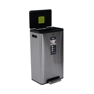 Gambar Eko Ecocasa II Tempat Sampah Pedal Stainless Steel 30 Liter - Silver Matt