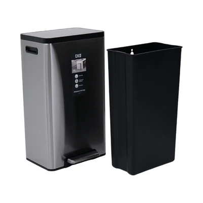 Gambar Eko Ecocasa II Tempat Sampah Pedal Stainless Steel 30 Liter - Silver Matt