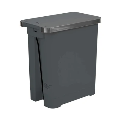 Gambar Eko Hana Tempat Sampah Pedal Plastik Slim 10 Liter - Abu-Abu