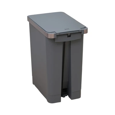 Gambar Eko Hana Tempat Sampah Pedal Plastik Slim 20 Liter - Abu-Abu