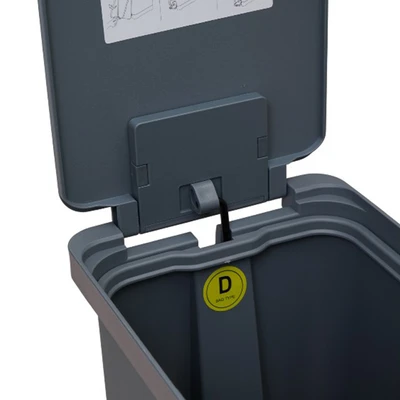 Gambar Eko Hana Tempat Sampah Pedal Plastik Slim 20 Liter - Abu-Abu