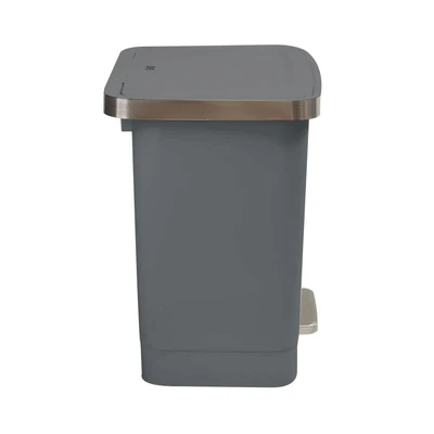 Gambar Eko 15 Ltr Hana Tempat Sampah Pedal Square - Abu-abu