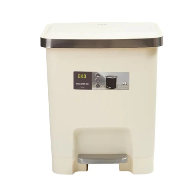 Gambar Eko Hana Tempat Sampah Pedal Plastik Square 15 Liter - Putih