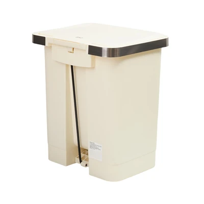 Gambar Eko Hana Tempat Sampah Pedal Plastik Square 15 Liter - Putih
