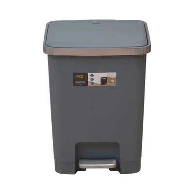 Gambar Eko Hana Tempat Sampah Pedal Plastik Square 25 Liter - Abu-Abu