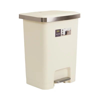 Gambar Eko Hana Tempat Sampah Pedal Plastik Square 35 Liter - Putih