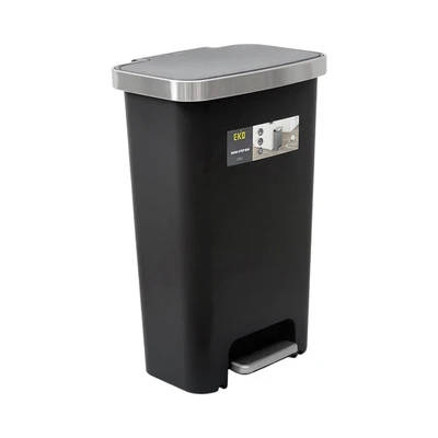 Gambar Eko Hana Tempat Sampah Pedal Plastik Slim 45 Liter - Hitam