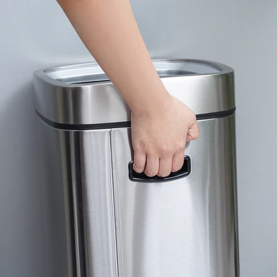 Gambar Eko Laguna Tempat Sampah Stainless Steel 28 Liter - Silver Matt