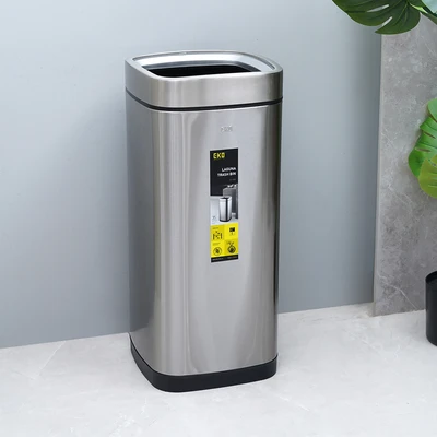 Gambar Eko Laguna Tempat Sampah Stainless Steel 35 Liter - Silver Matt