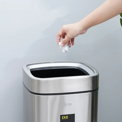 Gambar Eko Laguna Tempat Sampah Stainless Steel 35 Liter - Silver Matt