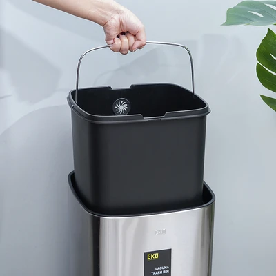 Gambar Eko Laguna Tempat Sampah Stainless Steel 35 Liter - Silver Matt