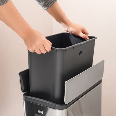 Gambar Eko Ecofly Tempat Sampah Pedal Stainless Steel 12 Liter - Silver Matt