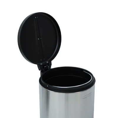 Gambar Krisbow Tempat Sampah Pedal Stainless Steel 5 Liter - Hitam/Silver Matt