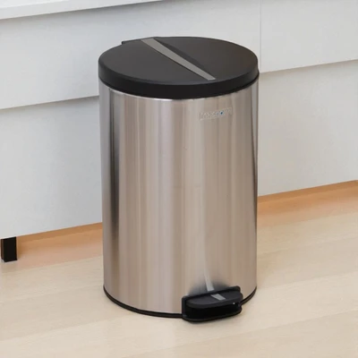 Gambar Krisbow Tempat Sampah Pedal Stainless Steel 12 Liter - Silver Matt