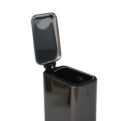 Gambar Krisbow Tempat Sampah Pedal Stainless Steel Slim 5 Liter - Hitam