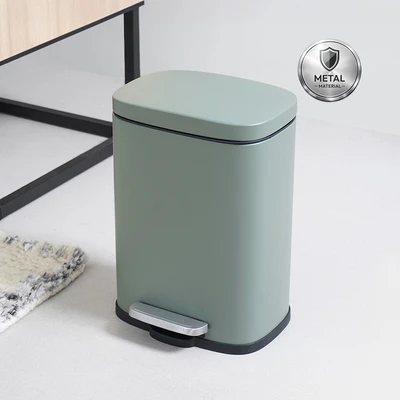 Gambar Informa Milan Tempat Sampah Pedal Stainless Steel & Plastik 5 Liter - Hijau Tua