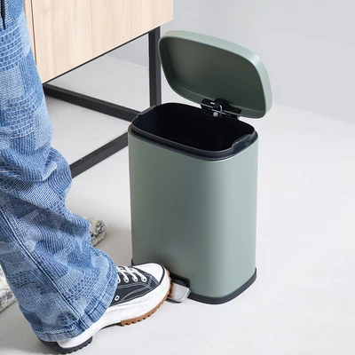 Gambar Informa Milan Tempat Sampah Pedal Stainless Steel & Plastik 5 Liter - Hijau Tua
