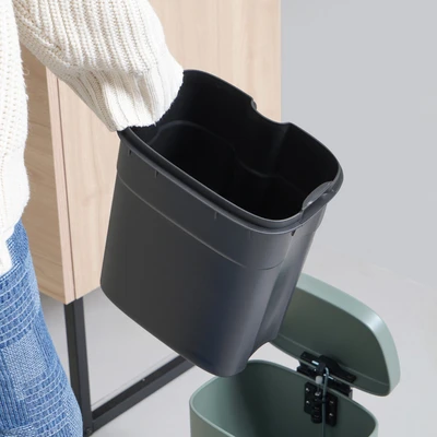 Gambar Informa Milan Tempat Sampah Pedal Stainless Steel & Plastik 5 Liter - Hijau Tua