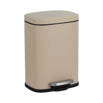 Gambar Informa Milan Tempat Sampah Pedal Stainless Steel & Plastik 5 Liter - Krem Khaki