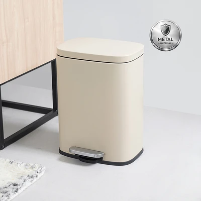 Gambar Informa Milan Tempat Sampah Pedal Stainless Steel & Plastik 12 Liter - Cokelat