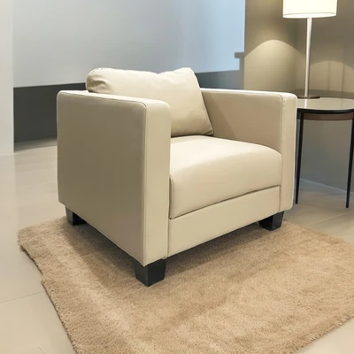Gambar Informa Venien Sofa Kulit 1 Seater - Cokelat Cappuccino