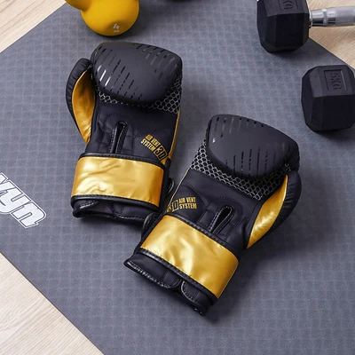 Gambar Berwyn Sarung Tinju 14 Oz - Hitam/Gold