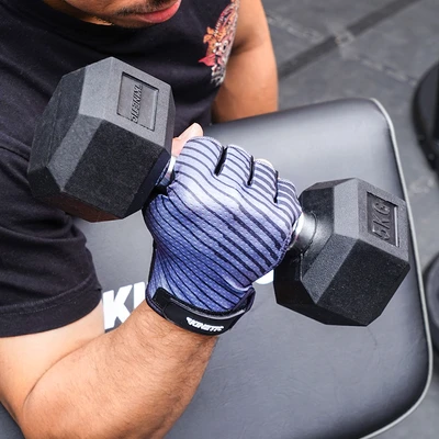 Gambar Kinetic Ukuran M Sarung Tangan Gym Lightweight - Hitam/Abu-Abu