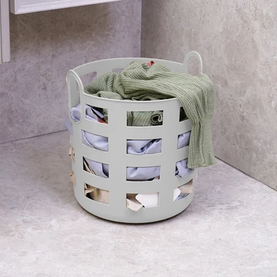 Gambar Stora Concept Keranjang Penyimpanan Large Round 31x31x34.5 cm - Abu-Abu