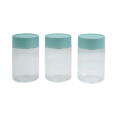 Gambar Informa Bennet Stoples Plastik Spin 500 ml Set 3 pcs Transparan - Hijau
