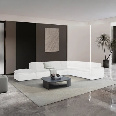 Gambar Ferrara Cambridge Sofa Konsol Modular Oslo - Krem Pebble