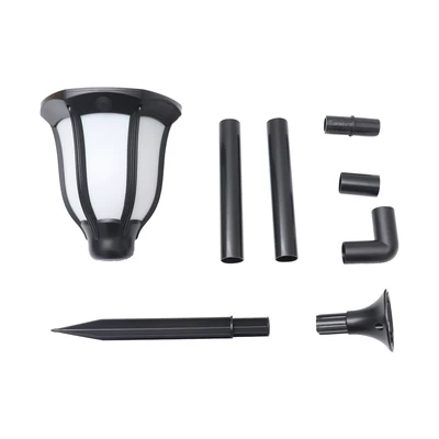 Gambar Krisbow Arni Lampu Taman Solar Bollard Flame 50 Lumens 2000K