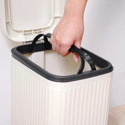 Gambar Stora Doric Tempat Sampah Pedal Plastik Slim 14 Liter - Putih Ivory