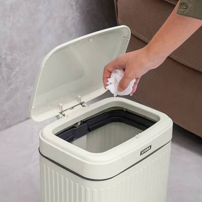 Gambar Stora Doric Tempat Sampah Pedal Plastik 12 Liter - Putih Ivory