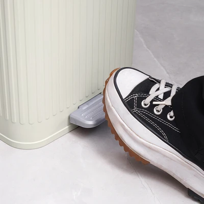 Gambar Stora Doric Tempat Sampah Pedal Plastik 12 Liter - Putih Ivory
