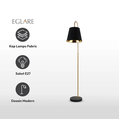 Gambar Eglare Archie Lampu Lantai E27 - Hitam