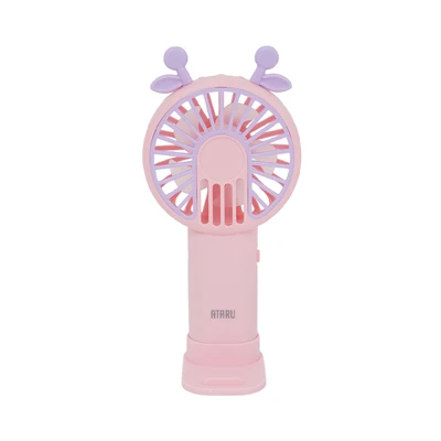 Gambar Ataru Kipas Angin Portabel Rechargeable Rabbit Ear - Pink
