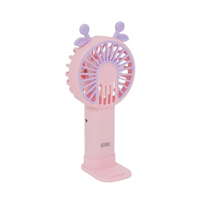 Gambar Ataru Kipas Angin Portabel Rechargeable Rabbit Ear - Pink
