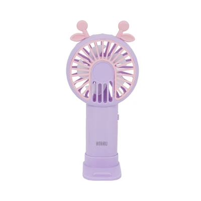 Gambar Ataru Kipas Angin Portabel Rechargeable Rabbit Ear - Ungu