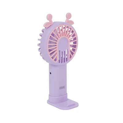 Gambar Ataru Kipas Angin Portabel Rechargeable Rabbit Ear - Ungu