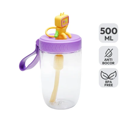 Gambar Appetite Prim Botol Minum Tritan Dengan Sedotan & Strap 500 ml - Ungu