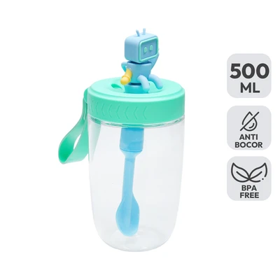 Gambar Appetite Prim Botol Minum Tritan Dengan Sedotan & Strap 500 ml - Hijau