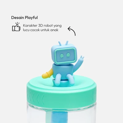 Gambar Appetite Prim Botol Minum Tritan Dengan Sedotan & Strap 500 ml - Hijau