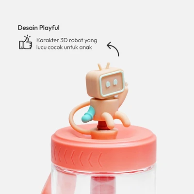 Gambar Appetite Prim Botol Minum Tritan Dengan Sedotan & Strap 500 ml - Merah